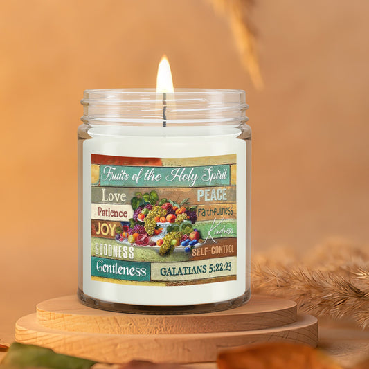 Fruits Of The Holy Spirit - Jesus And Horse - Christian Candles - Bible Verse Candles - Natural Candle - Soy Wax Candle 9oz - Ciaocustom