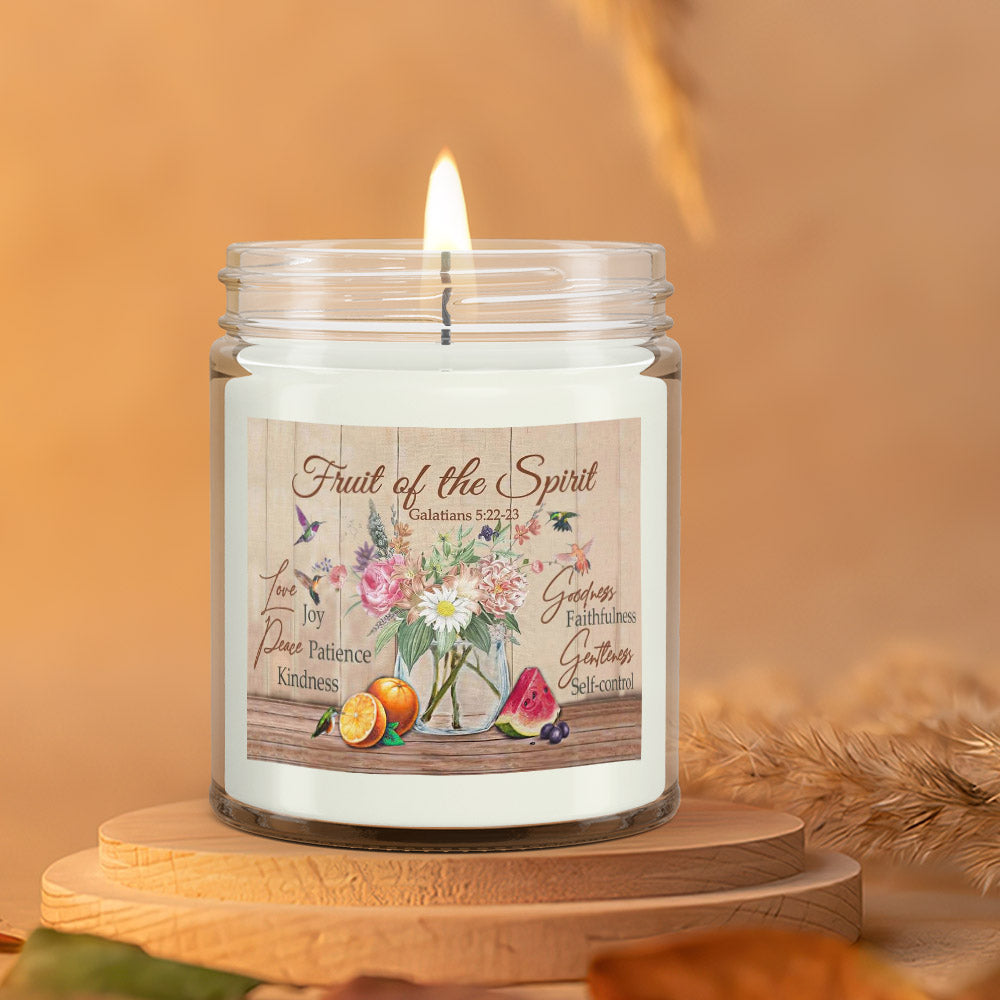 Fruit Of The Spirit - Christian Candles - Bible Verse Candles - Natural Candle - Soy Wax Candle 9oz - Ciaocustom