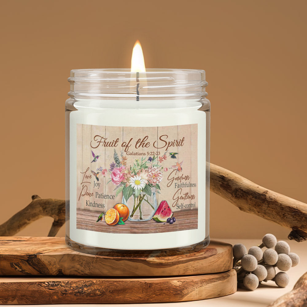 Fruit Of The Spirit - Christian Candles - Bible Verse Candles - Natural Candle - Soy Wax Candle 9oz - Ciaocustom