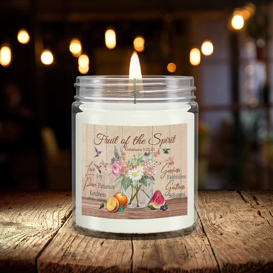 Fruit Of The Spirit - Scented Candles - Scented Soy Candle - Natural Candle - Soy Wax Candle 9oz - Ciaocustom