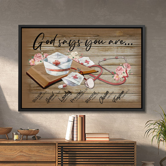 God Says You Are - Jesus Canvas Art - Jesus Poster - Jesus Canvas - Christian Gift - Ciaocustom