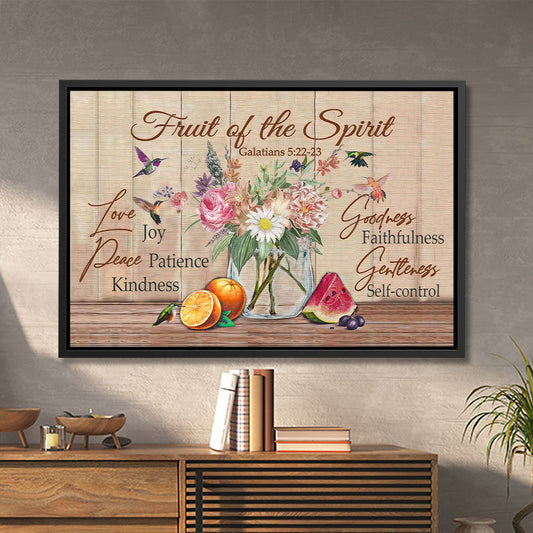 Fruit Of The Spirit Framed Canvas - Jesus Canvas Art - Jesus Poster - Jesus Canvas - Christian Gifts - Ciaocustom