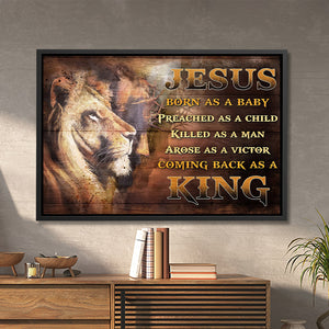 Jesus Born As A Baby - Lion - Jesus Canvas Art - Jesus Poster - Jesus Canvas - Christian Gift - Ciaocustom