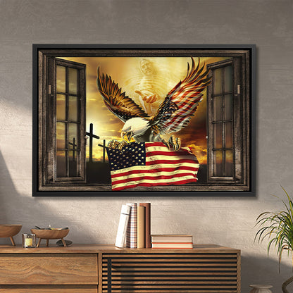 Jesus And Eagle - Jesus Canvas Art - Jesus Poster - Jesus Canvas - Christian Gift - Ciaocustom