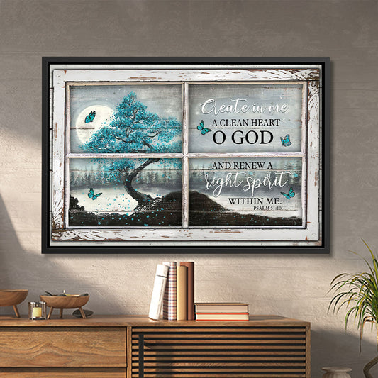 Create In Me A Clean Heart O God - Jesus Canvas Art - Jesus Poster - Jesus Canvas - Christian Gift - Ciaocustom