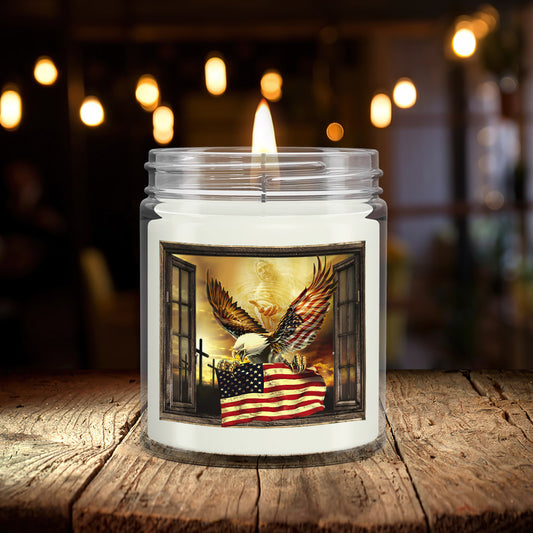 Eagle - American Flag - Scented Candles - Scented Soy Candle - Natural Candle - Soy Wax Candle 9oz - Ciaocustom
