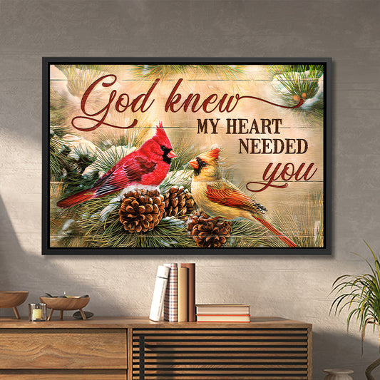 God Knew My Heart Needed You - Jesus Canvas Art - Jesus Poster - Jesus Canvas - Christian Gift - Ciaocustom