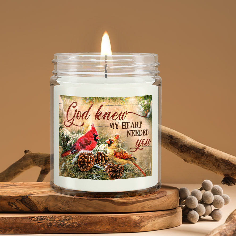 God Knew My Heart Needed You - Cardinal - Hummingbird - Christian Candles - Bible Verse Candles - Natural Candle - Soy Wax Candle 9oz - Ciaocustom