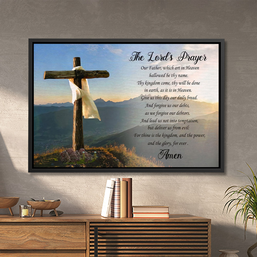The Lords Prayer - Jesus Canvas Art - Jesus Poster - Jesus Canvas - Christian Gift - Ciaocustom