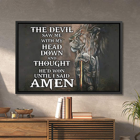The Devil Saw Me With My Head Down - Cardinal Bird - Jesus Canvas Art - Jesus Poster - Jesus Canvas - Christian Gift - Ciaocustom
