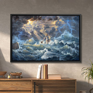 Jesus Saves Peter From Drowning - Jesus Canvas Art - Jesus Poster - Jesus Canvas - Christian Gift - Ciaocustom
