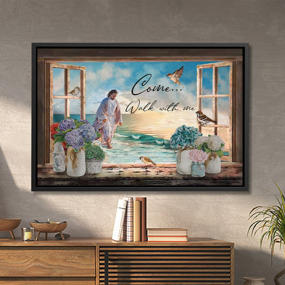 Jesus Come Walk With Me - Jesus Canvas Art - Jesus Poster - Jesus Canvas - Christian Gift - Ciaocustom