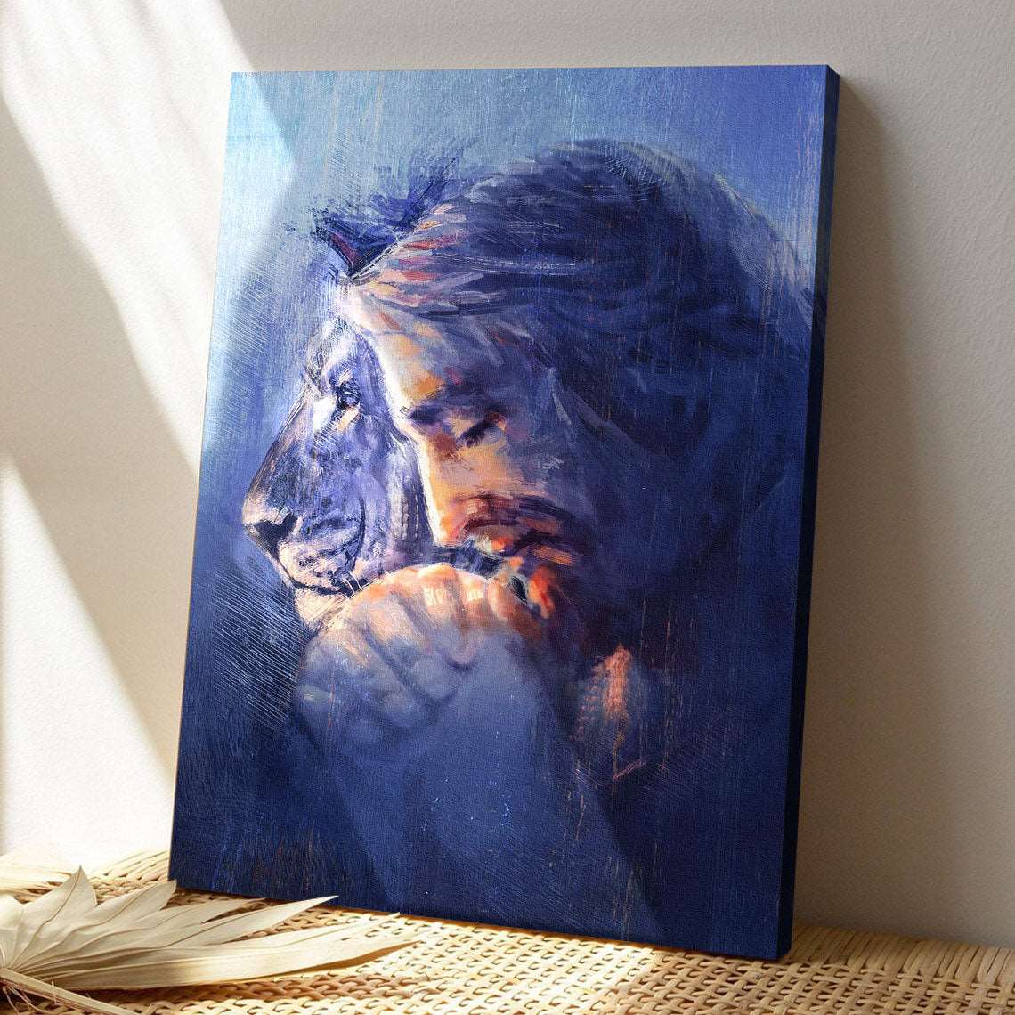 Amazing Lion And Jesus - Have Faith On Him - Bible Verse Canvas - God Canvas - Scripture Canvas Wall Art - Ciaocustom