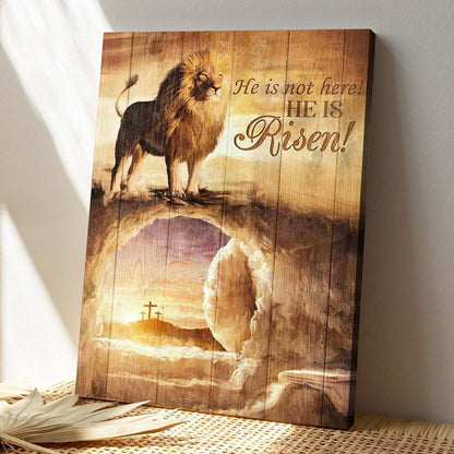 Christian Canvas Wall Art - God Canvas - Jesus Canvas - He Is Not Here He Is Risen Canvas - Bible Verse Canvas - Ciaocustom