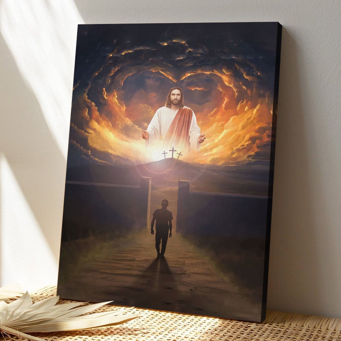 Bible Verse Canvas - God Canvas - Jesus Come Back And Open Arms Canvas Wall Art - Scripture Canvas Wall Art - Ciaocustom