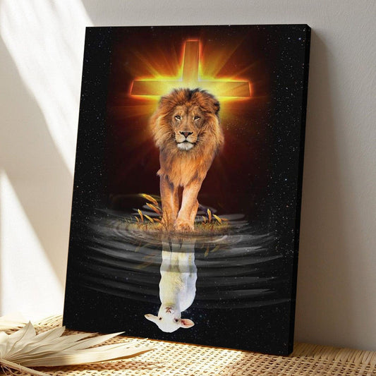 Bible Verse Canvas - God Canvas - The Lion Of Judah And The Lamb Of God Canvas Wall Art - Jesus Christ Poster - Ciaocustom