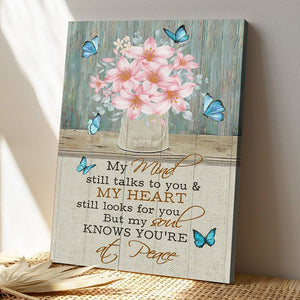 Bible Verse Canvas - God Canvas - My Mind Still Talks To You And My Heart Still Looks For You Canvas Wall Art - Scripture Canvas Wall Art - Ciaocustom