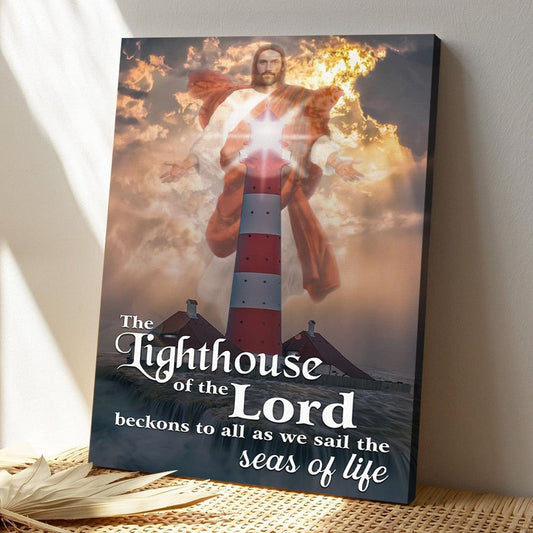 Christian Canvas Art - God Canvas - The Lighthouse Of The Lord - Jesus Canvas - Scripture Canvas - Ciaocustom