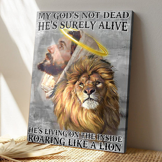 Bible Verse Canvas - Jesus Wall Art - Roading Like A Lion God - Jesus Canvas - Jesus Poster Ciaocustom