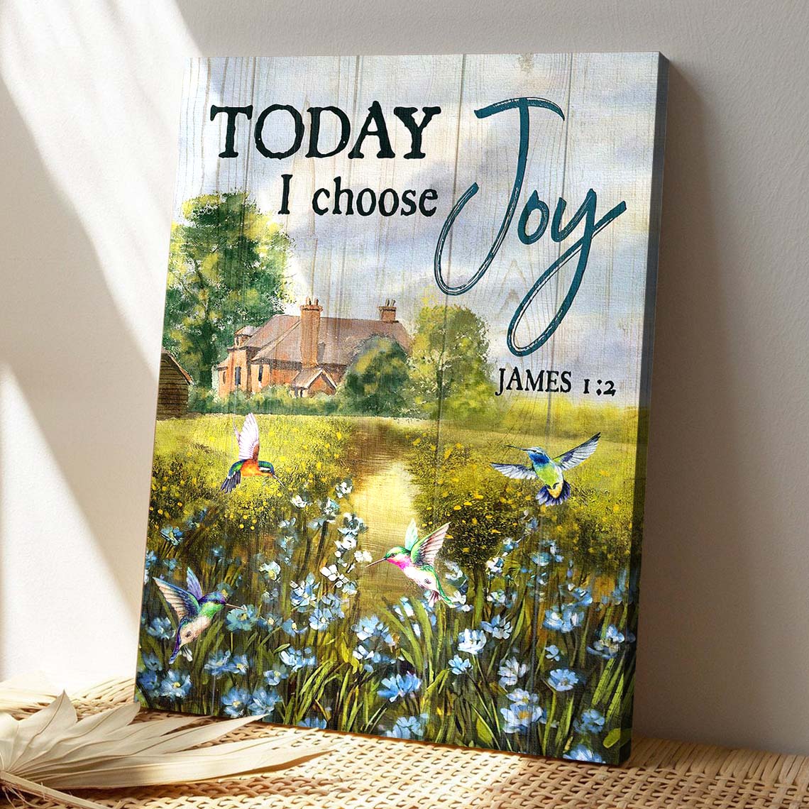 Tranquil Scenery - Today I Choose Joy Canvas Wall Art - Bible Verse Canvas - God Canvas - Scripture Canvas Wall Art - Ciaocustom