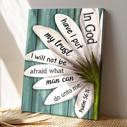 In God Have I Put My Trust Canvas Wall Art - Bible Verse Canvas - God Canvas - Scripture Canvas Wall Art - Ciaocustom