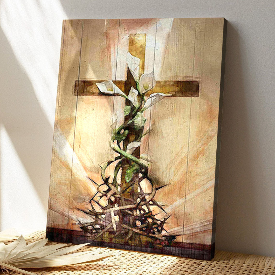The Cross Surrounded - Bible Verse Canvas Wall Art - God Canvas - Scripture Canvas - Ciaocustom