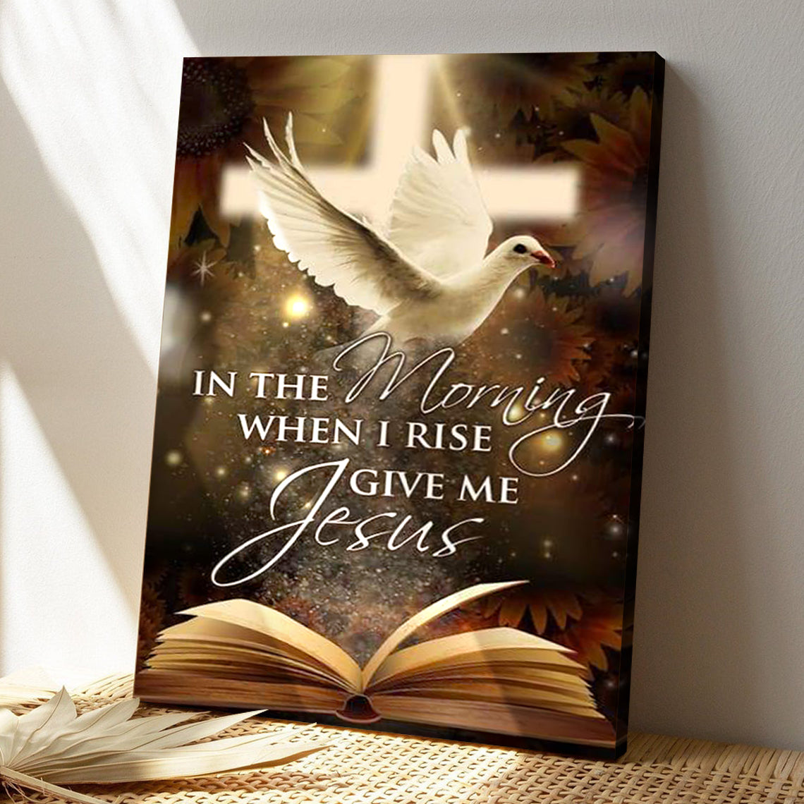 Bible Verse Canvas - God Canvas - In The Morning When I Rise Give Me Jesus Canvas Wall Art - Scripture Canvas Wall Art - Ciaocustom