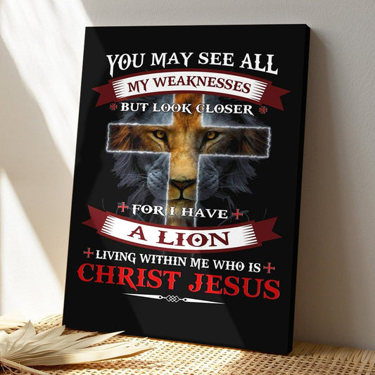 I Have A Lion Who Is Christ Jesus Christian Wall Art Canvas - Bible Verse Canvas - God Canvas - Scripture Canvas Wall Art - Ciaocustom