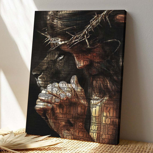 Christian Canvas Wall Art - God Canvas - Jesus And Lion - Pray And Believe Canvas - Bible Verse Canvas - Ciaocustom