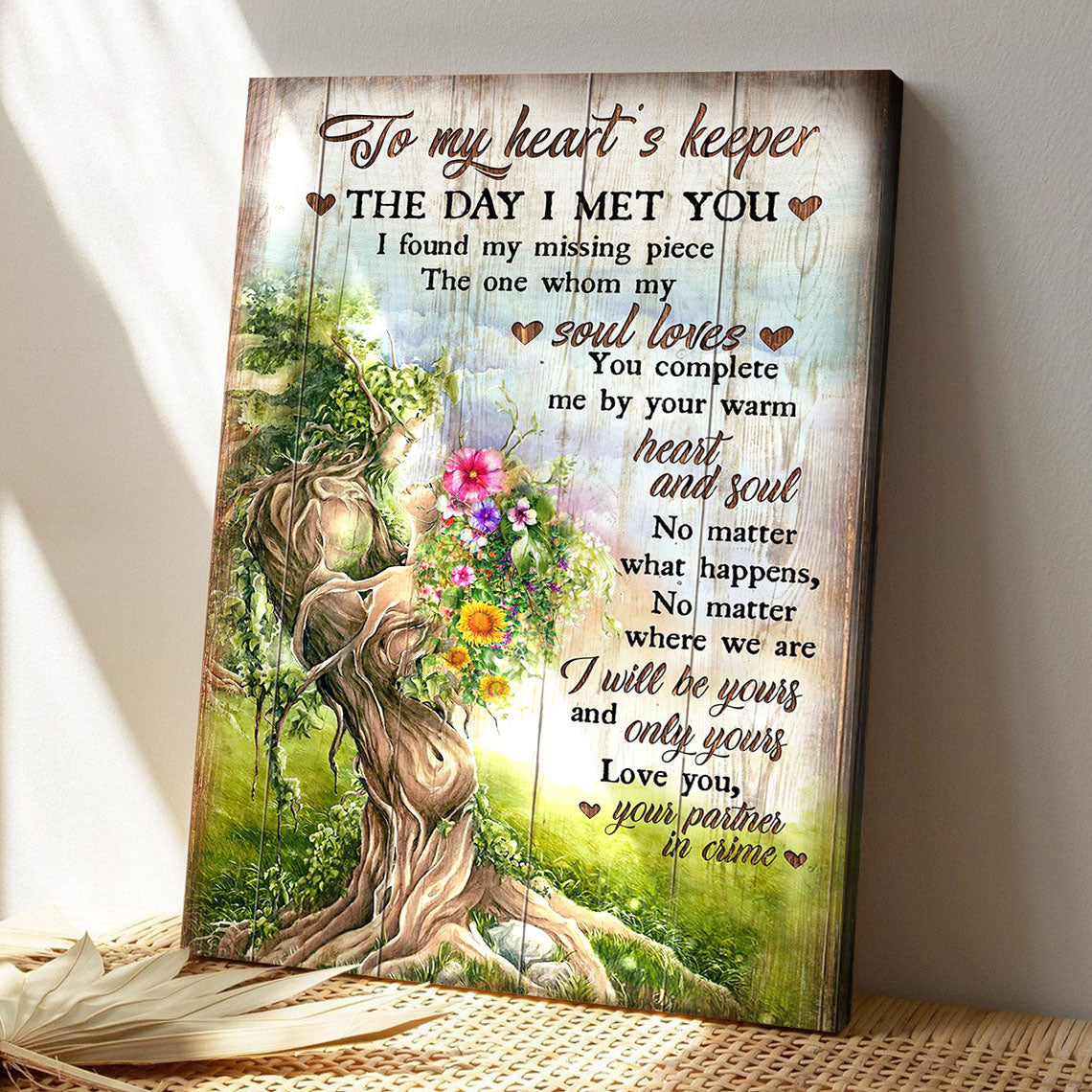 Love Tree - To My Love The Day I Met You I Found My Missing Piece - Bible Verse Canvas - God Canvas - Scripture Canvas Wall Art - Ciaocustom