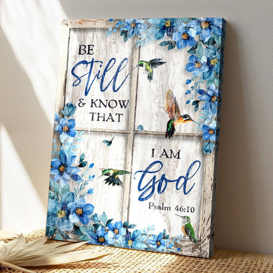 Christian Canvas Wall Art - God Canvas - Be Still And Know That I Am God 3 Canvas - Bible Verse Canvas - Ciaocustom