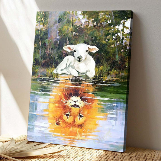 Christian Canvas Wall Art - God Canvas - Jesus Canvas - The Lamb Is The Lion Canvas - Bible Verse Canvas - Ciaocustom