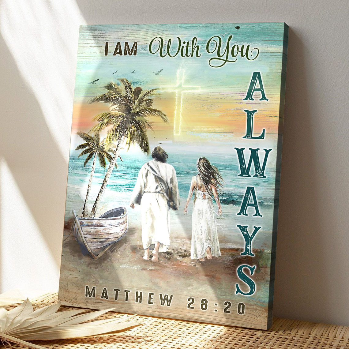 I Am With You Always - Bible Verse Canvas - God Canvas - Scripture Canvas Wall Art - Ciaocustom