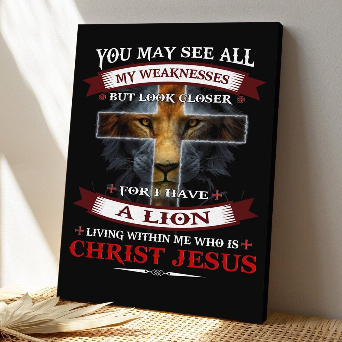 Bible Verse Canvas - God Canvas - I Have A Lion Who Is Christ Jesus Canvas - Scripture Canvas Wall Art - Ciaocustom