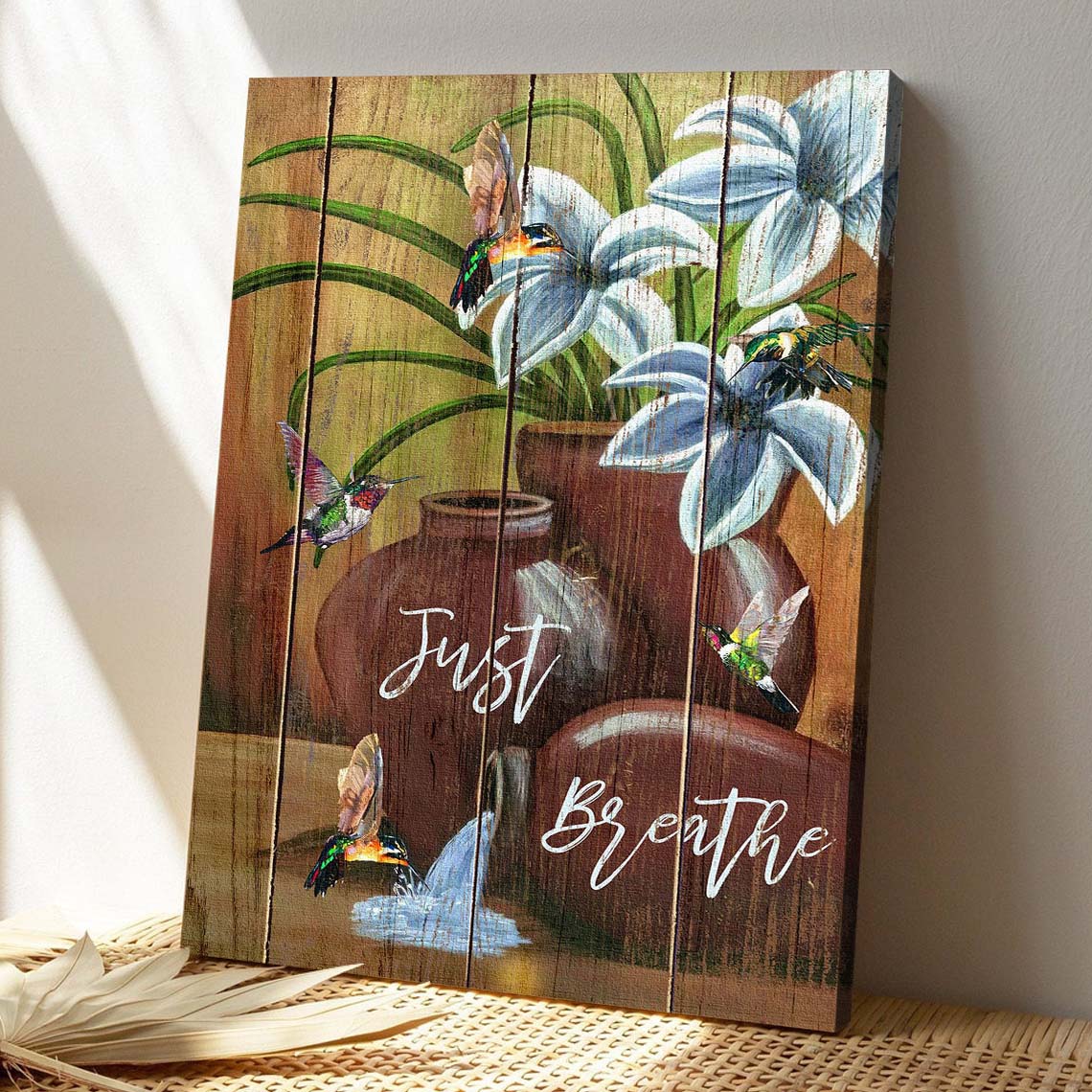 Christian Canvas Wall Art - God Canvas - Jesus Canvas - Just Breathe  Canvas - Bible Verse Canvas - Ciaocustom