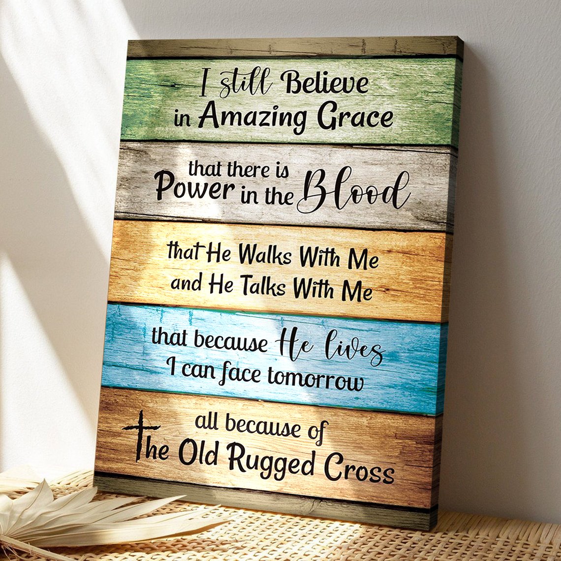 Christian Canvas Art - God Canvas - Believe In Amazing Grace - Meaningful Christian Canvas - Scripture Canvas - Ciaocustom