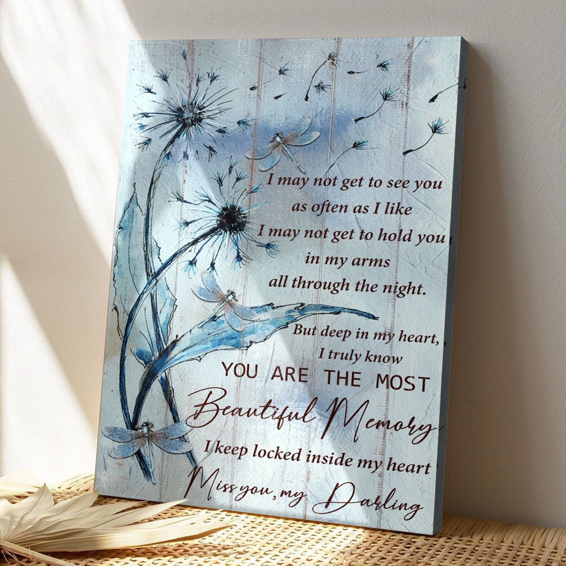 Christian Canvas Wall Art - Heaven - Youre The Most Beautiful Memory I ...