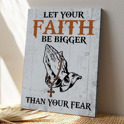 Christian Canvas Art - God Canvas - Let Your Faith Be Bigger Than Your Fear - Unique Christian Canvas - Scripture Canvas - Ciaocustom
