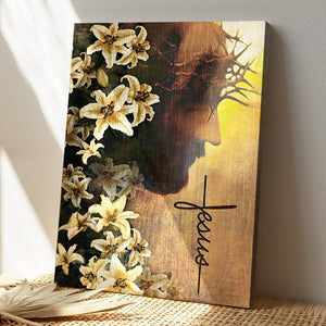Christian Canvas Wall Art - God Canvas - Jesus - Flower Of Faith Canvas - Bible Verse Canvas - Ciaocustom