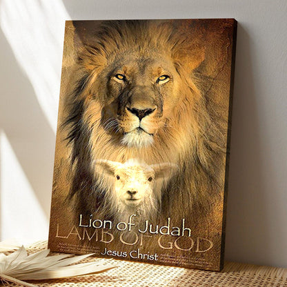 Lion Of Judah Christian - Bible Verse Canvas Wall Art - God Canvas - Scripture Canvas - Ciaocustom
