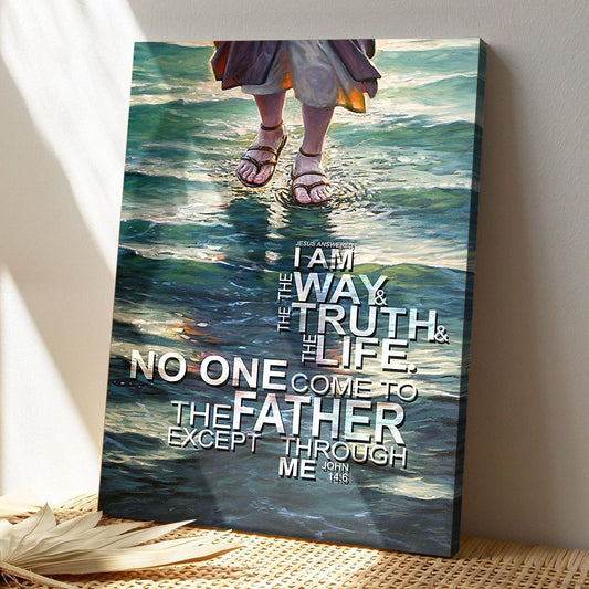 Jesus Walks On Water - Bible Verse Canvas - Scripture Canvas Wall Art - Ciaocustom