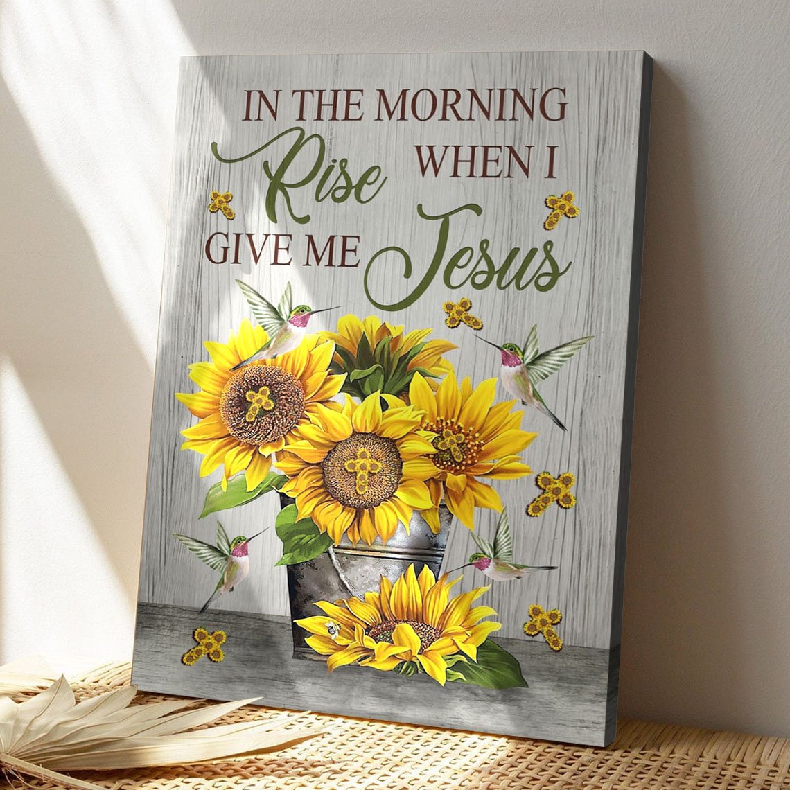 Christian Canvas Wall Art - God Canvas - In The Morning When I Rise Give Me Jesus Canvas - Bible Verse Canvas - Ciaocustom