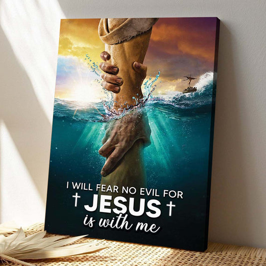 Christian Canvas Art - God Canvas - Jesus Is With Me - Unique Canvas - Scripture Canvas - Ciaocustom