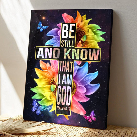 Bible Verse Canvas - God Canvas - Psalm 4610 Be Still And Know That I Am God Canvas - Scripture Canvas Wall Art - Ciaocustom