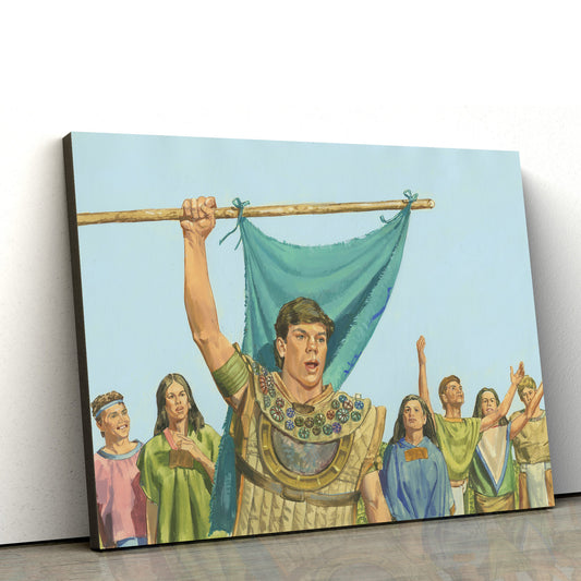 Captain Moroni Raises The Title Of Liberty Canvas Pictures - Christian Paintings For Home - Religious Canvas Wall Decor