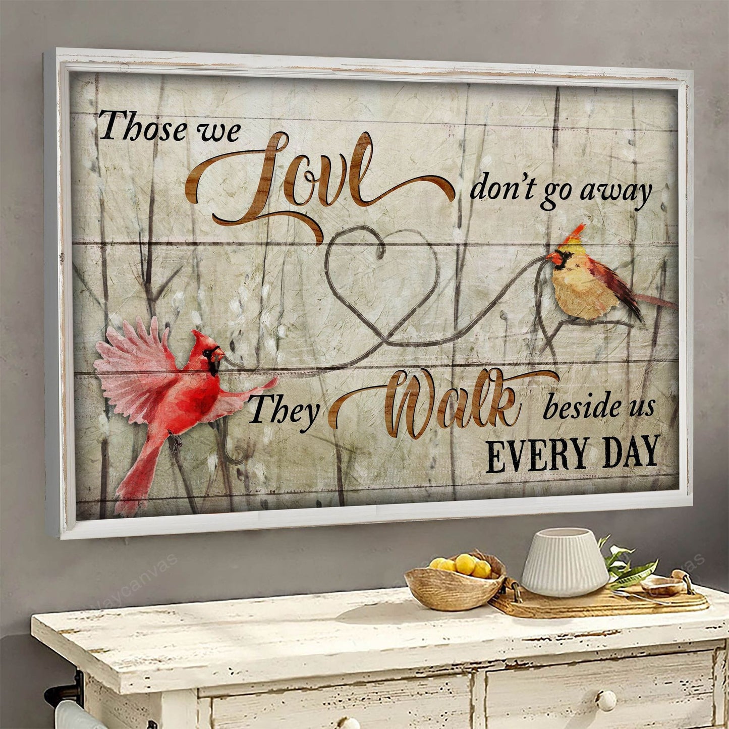 Cardinal - They Walk Beside Us Every Day - Heaven Landscape Canvas Prints - Canvas Decor Ideas