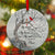 Cardinal Bird Ceramic Circle Ornament - You Are At Peace - Ornaments Hanging Gift - Nativity Ornaments