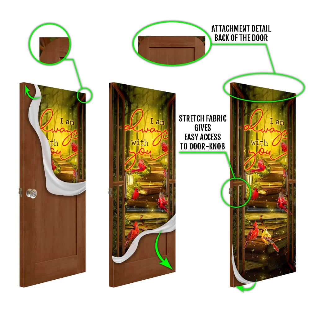 Cardinal Door Cover I'm Always - Religious Door Decorations