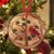 Cardinal Wooden Circle Ornament - Christmas Ornament - Ciaocustom