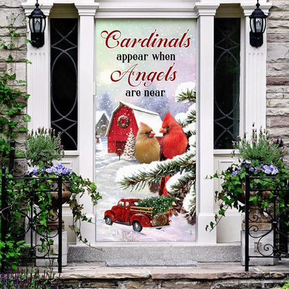Cardinals Appear When Angels Are Near Door Cover - Religious Door Decorations